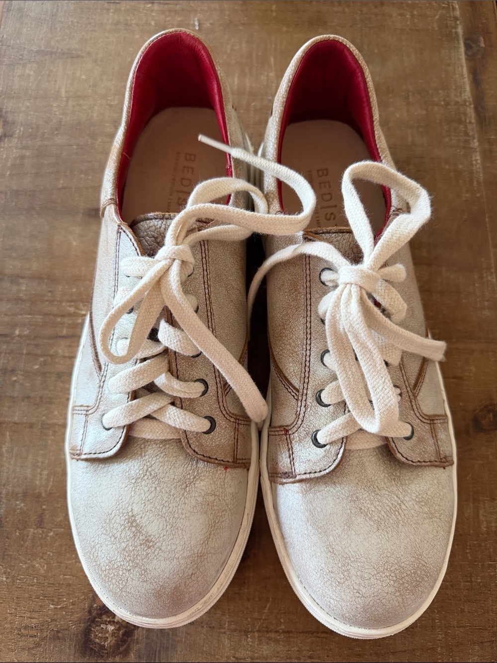 BED|STU Azeli Low-Profile Leather Sneakers in the Nectar Lux Colorway. Size 9